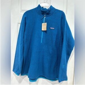 Patagonia Women's Small R1 Air 1/2-Zip Pullover Lagom Blue Jacket NWT Half Zip